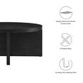 thumbnail image 6 of Modway Silas Round  Wood Coffee Table in Black, 6 of 8