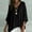 Black, variant on Solid T Shirts for Women 100% Cotton V-Neck 3/4 Sleeve Blouse Oversized Flowy Casual Shirts Women's Tops, Tees & Blouse Blue XL