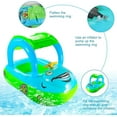 thumbnail image 2 of Bouée de Siège de Piscine Gonflable avec Auvent - Diamètre Extérieur 85cm, 2 of 5