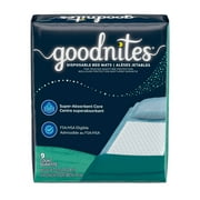 (2 pack) Goodnites Disposable Bed Pads for Bedwetting, 2.4 x 2.8 ft, 9 Count