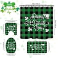 thumbnail image 6 of 4pcs St Patricks Day Shower Curtain Set,Saint Patrick's Day Gonme Bathroom Sets with Shower Curtain and Rugs,Green Irish Lucky Clover Shamrock Shower Curtain Sets with Rugs Decorations-01, 6 of 6