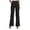 a-Black16634, variant on VNKIDY Womens Elastic Waist Wide Leg Dress Pants With Decorative Waist Buttons Casual Straight Leg Trousers For Office Commutes Semi Formal Events Daily Errands Cozy Pants