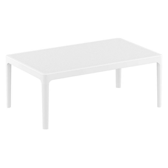 Compamia Sky Patio Coffee Table in White