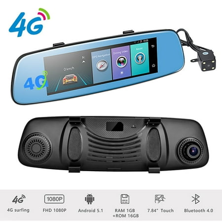 Gps Rear View Camera Podofo 4G Car DVR Backup Camera 7.84