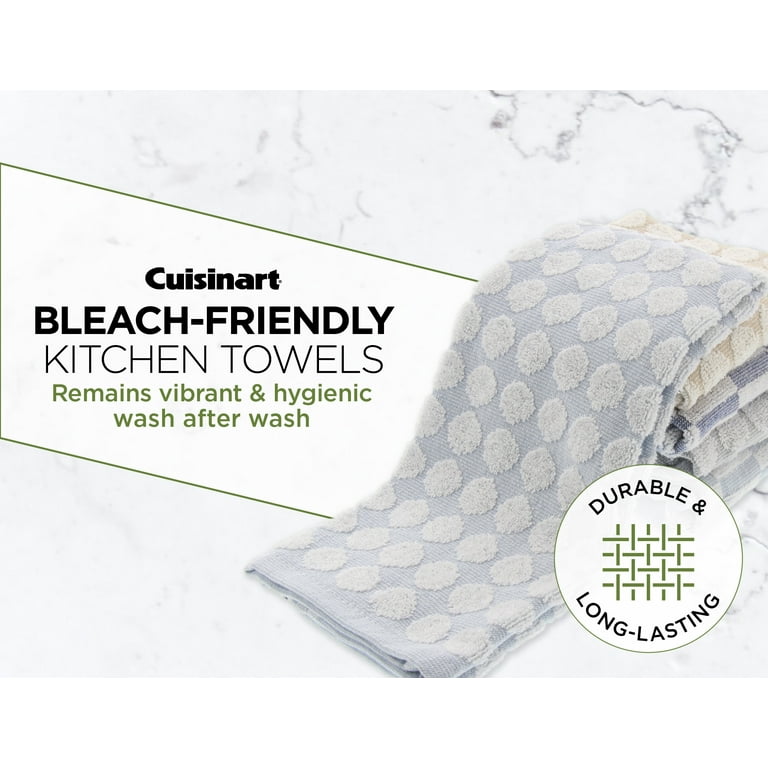 ASDJLK Cuisinart Oversized Kitchen Towels, Set of 3 - Slub Weave Cotton  Fabric is Soft, Lightweight, & Quick Drying to Handle Cleaning, Wiping, 