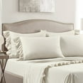 thumbnail image 4 of Lush Decor Solid Print Sheet Sets, Queen, Beige, 6-Pieces, 4 of 11