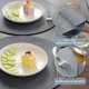 thumbnail image 2 of Manteles Individuales Redondos con 6 Piezas y Portavasos 6 Pieza Posavasos para Comedor Antideslizantes lavables Tapetes Redondos Resistentes al Calor y a las Manchas Manteles Individuales Hotel(Gris), 2 of 4