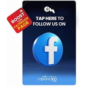 NFC Social Media Growth Pack: Multi-Platform Networking Card & Display, Follower Increase, Reusable, Slim, Durable & Compatible for Influencers & Business - Facebook Style Card, Pack of 1