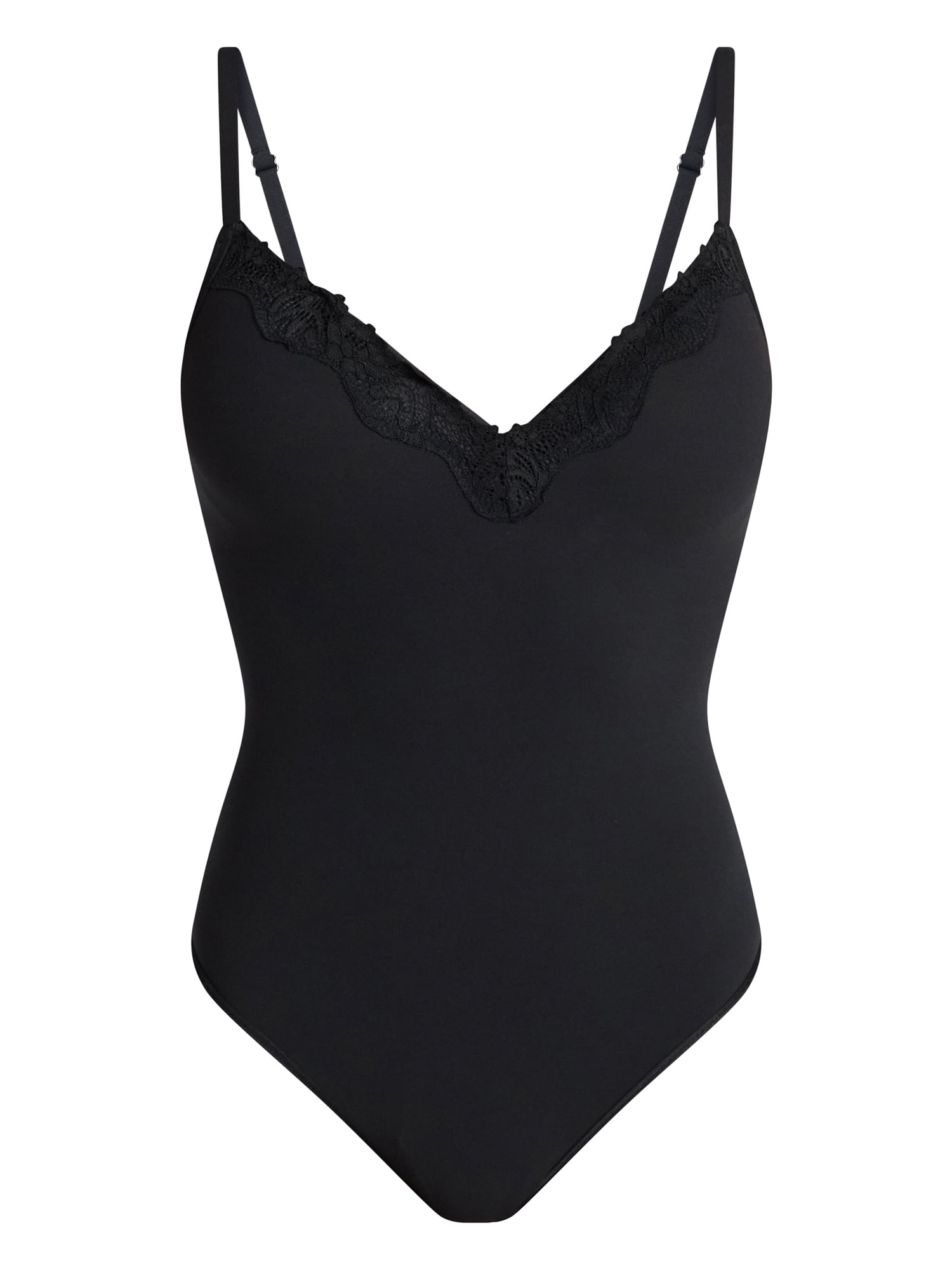 No Boundaries Fit Stretch Lace Wireless Bodysuit, Women's XS-XXXL