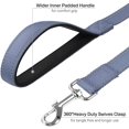thumbnail image 3 of FunTags 4FT Reflective Dog Leash with Soft Padded Handle for Training,Walking Lead for Large & Medium Dog,1 Inch Wide,Grey, 3 of 7