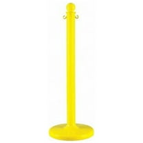 2.5" Diameter Plastic Stanchion - Yellow, 40 in Height, 6 pk