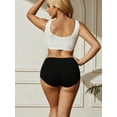 thumbnail image 6 of GaaiKei 6 Pack Women's High Waist Cotton Underwear Soft Brief Panties Regular and Plus Size 5, 6 of 7