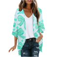 thumbnail image 2 of LOVZFMLL Cardigan pour Femmes Mode Décontractée Printemps et Été Imprimé Manches 1/2 Cardigan Haut, 2 of 5