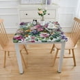 thumbnail image 3 of nygtbtfer  Rectangle Fabric Tablecloth,  Blooming Petals, Easy Care and Stain Resistant Bordered Table Cloth, Pastel Floral Blooms, 3 of 7