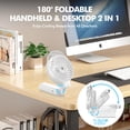 thumbnail image 4 of Ventilador nebulizador portátil MORECORE 180°, plegable con rociador, 4 of 6
