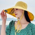 thumbnail image 2 of SikaFu Version Of Summer Shading Hat Outdoor Large Eaves, Harsh, Seaside Vacation Show Face Face Fisherman Hat Sun Hat, 2 of 6