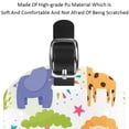thumbnail image 4 of Square 2Pack PU Leather Elephant Cruise Luggage Tag with Privacy Cover and Name ID Tag for Travel Handbags Backpacks Luggage Tags, 4 of 6