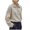 Beige, variant on ChaoHeng Plus Size Sweatshirts for Women Business Casual 2023 New Sweater Women's Long Sleeve Zipper Sweater Drawstring Waist Casual Pullover Top