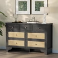 thumbnail image 6 of EastVita 7 Drawers Double Dresser with Wood Drawer Organizer for Living Room Entryway and Hallway, 6 of 7