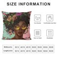 thumbnail image 5 of Nawypu African American Women Throw Pillow Cover Art Afro Black Girl Queen Cushion Covers Zipper Square Pillowcase Decor, 5 of 5