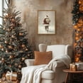 thumbnail image 4 of Framed Vintage Christmas Canvas Wall Art, Rustic Santa Claus Walking Snowy Wall Decor Paintings, Winter Holiday Aesthetics Pictures Print Christmas Home Decor for Living Room Bedroom 12×16 inch, 4 of 18