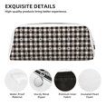 thumbnail image 4 of Uemuo Black Plaid Heart Printed Leather Pencil Case, Pencil Pouch, Portable Pencil Bag, Pen Case for& Office, 4 of 7