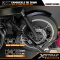 thumbnail image 5 of XSTRAP STANDARD Motorcycle Tie Down Straps, 2 Pack, 3000lb Break Strength, 1.5" x 8FT Heavy-Duty Cambuckle with S Hooks and Soft Loops, Black, 5 of 8