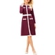 thumbnail image 1 of Vestido de trabajo A-Line de mujer INSPIRE CHIC de manga larga con contraste de color en morado y rojo, 1 of 5
