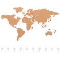 thumbnail image 1 of CIMAXIC Birthday 1 Set Cork Board World Map Bulletin Board Walls Self Adhesive Travel Background With Pins Tracker Map Tiles For Message Office School Birthday Living Room Home, 1 of 5