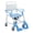 Sky Blue, variant on Soaids 4-in-1 Bedside Commode Chair with Wheels, Rolling Shower Chair for Seniors, Disabled & Adults, Over Toilet Seat, Flip-Up Arms, 350 lb Capacity