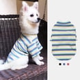 thumbnail image 5 of YUEHAO Dog Sweaters for Small Dogs, Dog Clothes Base Bichon Hiromi Schnauzer Cat Pet Striped Clothes Dog Clothes Small Dog Sweater (Purple, L), 5 of 7