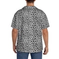 thumbnail image 3 of Sikiie Black Leopard Men's Wrinkle Free Untucked Cuban Shirt Business Casual Button Down Shirts Short Sleeve ShirtXX-Large, 3 of 5
