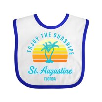 Inktastic Summer Enjoy the Sunshine St. Augustine Florida in Blue Boys or Girls Baby Bib