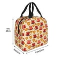 thumbnail image 2 of Yiaed Cups of Tea Print Insulated Lunch Bag Reusable Cute Tote Lunch Box, Leakproof Cooler Lunch Bags for Work Office Travel School Picnic, 2 of 5