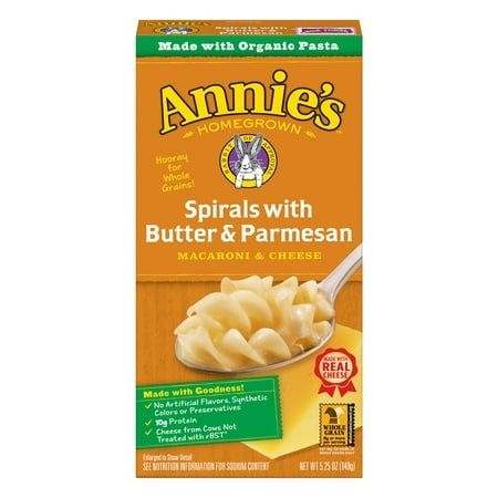 (2 Pack) Annie's Spirals With Butter & Parmesan Mac & Cheese Natural 5.25