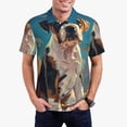 thumbnail image 2 of Balery Colorful Sky Puppy Printed Men’s Short Sleeve Polo Shirt, Midweight Men's Shirt,Golf Polo shirts -3X-Large, 2 of 8