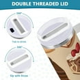 thumbnail image 3 of Yayeee 40oz Stainless Steel Tumbler with Straw and Handle Double-Wall Insulated Travel Water Bottle, Brown Cakes, 3 of 8