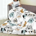 thumbnail image 6 of Cauagu Puppy Pattern Flannel Bed Blankets,Fleece Blanket Comfortable Air Conditioning Blanket for Sofa Bed Travel Couch & Living Room -40"x30", 6 of 8