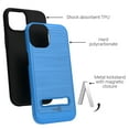 thumbnail image 4 of CoverON For Apple iPhone 13 Case, Slim Metal Kickstand Rugged Dual Layer Phone Cover, Blue, 4 of 8