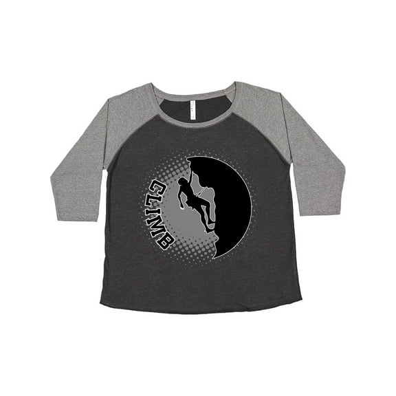 Inktastic Rock Climbing Silhouette Women's Plus Size T-Shirt