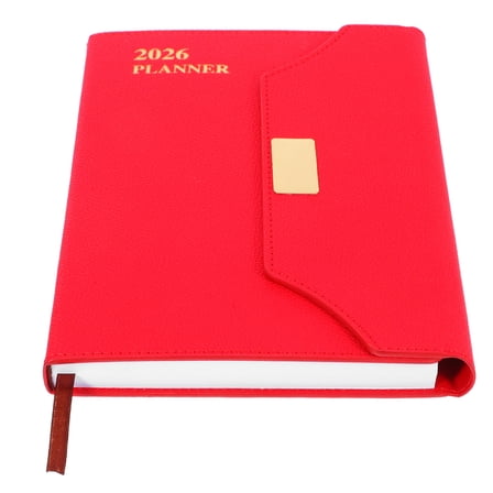 LOLIPPYY 2026 Travel Planner Notebook Red Paper 1 Piece for Adults Office and School Use