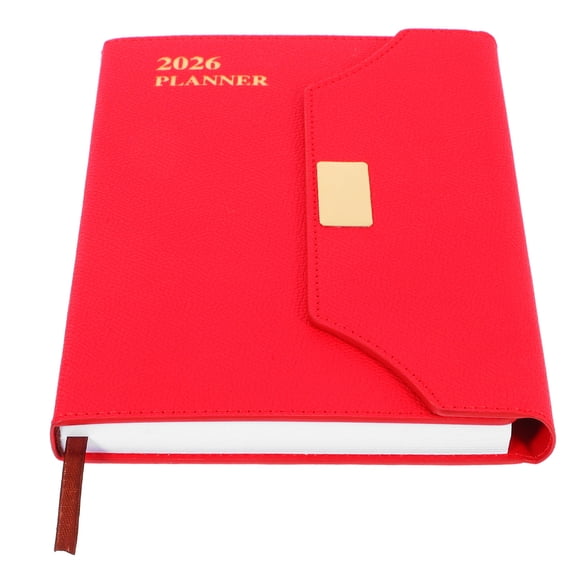 LOLIPPYY 2026 Travel Planner Notebook Red Paper 1 Piece for Adults Office and School Use