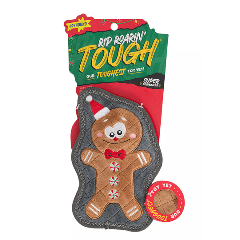 ぬいぐるみ RT-6657887721 Christmas Dog Toy Joyhound Rip Roarin' Tough Plush Gingerbread Man