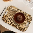thumbnail image 4 of Serving Trays with Handles, 14.5 x 9.8 inch Rectangular Plastic Tray for Restaurant, Kitchen, Brown Leopard, 4 of 6