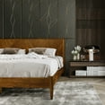 thumbnail image 4 of RORNS Panthera Solid Wood Platform Bedframe With Headboard - Queen - Caramel, 4 of 8