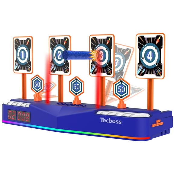 Tecboss Shooting Game Toy Electronic Shooting Targets with Scoring Auto Reset