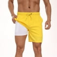 thumbnail image 3 of Mens Swim Trunks with Compression Liner 7 inch Inseam Quick Dry 2 in 1 Beach Board Shorts with Pockets Fashionable Vacation Beach Pants, 3 of 7