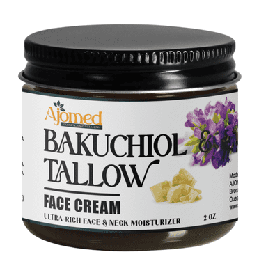 Beef tallow face cream with 2% Bakuchiol oil face moisturizer- Handmade natural retinol 2oz
