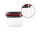 thumbnail image 4 of Tarro de almacenamiento de alimentos Cocina casera Apilable Arroz Condimento Aperitivos Recipiente transparente a prueba de humedad, Negro Rojo, Pequeño kenally HA001234-03, 4 of 5