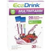 EcoDrink Multivitamin Energy Powder Drink Mix - Electrolytes Antioxidants Nutrients - Sugar and Caffeine Free - Berry Flavor Powder, 30 Packets